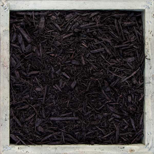 Dark Brown double-shredded hardwood Mulch