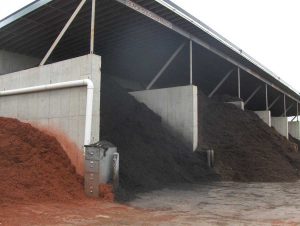 Dyed mulches in bulk together